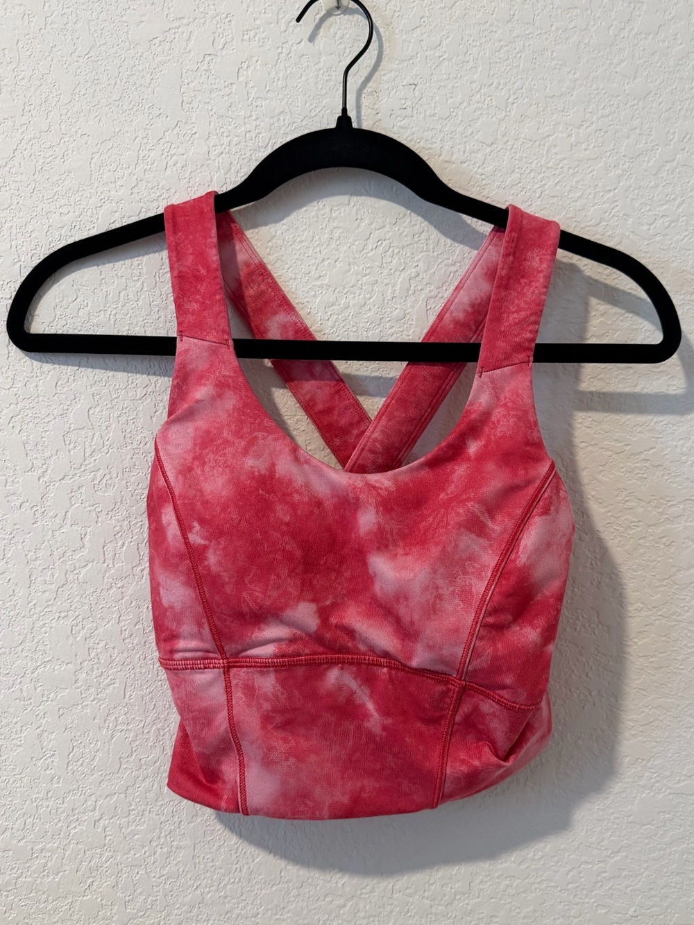 lululemon athletica Pink Tie-Dye Sports Bra Crop Top